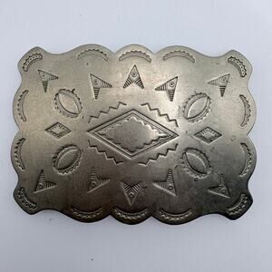 Native American Style Vintage Nickel Silver Belt Buckle